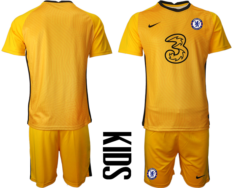 2021 Chelsea yellow goalkeeper Youth soccer jerseys->youth soccer jersey->Youth Jersey